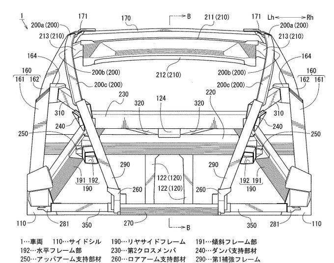 マツダ、スペースフレーム構造を持つ車両に関する特許取得