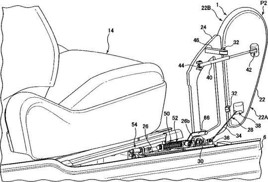 マツダ、車両用乗降補助装置の特許を出願