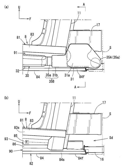 マツダ、2ドアスポーツカーの側部車体構造で特許取得
