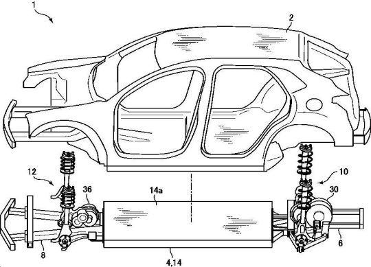 マツダ、電動化車両に適したサスペンションに関する特許を出願
