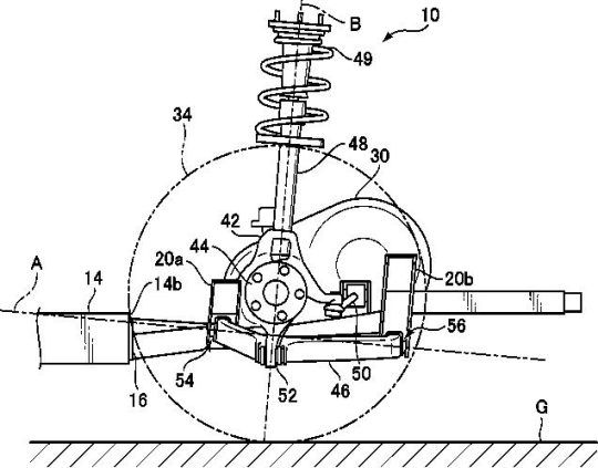 マツダ、電動化車両に適したサスペンションに関する特許を出願