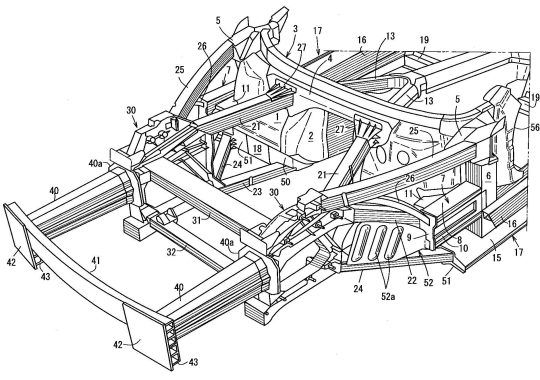 マツダ、2ドアスポーツカーの車体構造に関する特許を取得
