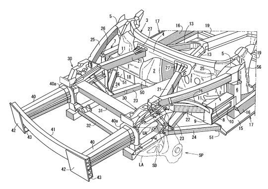 マツダ、2ドアスポーツカーの車体構造に関する特許を取得
